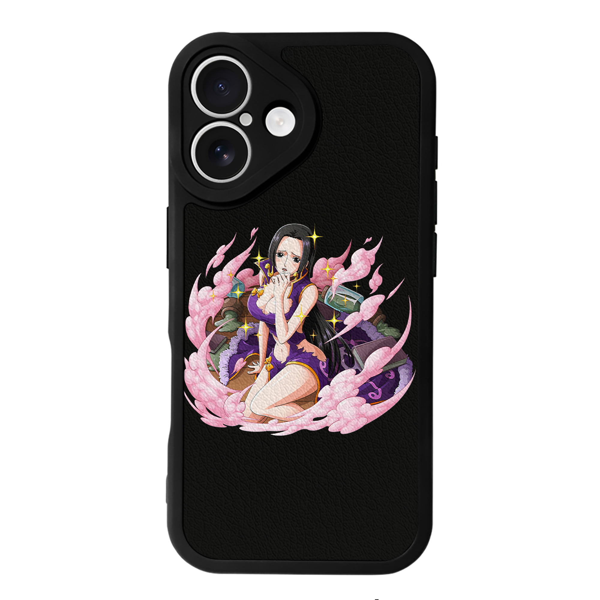 （画像用） ワンピース ボア・ハンコック ONE PIECE Boa·Hancock 【iPhone 16シリーズ対応】シリコンスマホケース（レザー調） 材質：シリコン